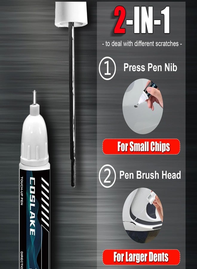 COSLAKE Car Touch Up Paint(Mineral White Metallic(A96)) for BMW, Car Paint Scratch Repair Kit, Quick & Easy Solution to Repair, 2 in 1 Scratch Remover Pen with Color-Matched - Image 3